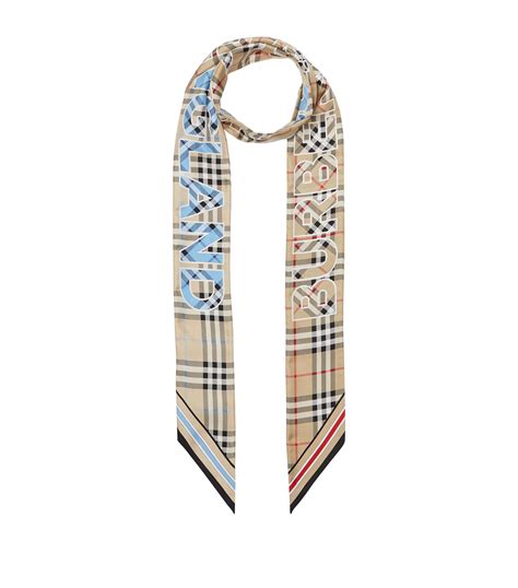 burberry check silk satin scarf|classic check burberry scarf.